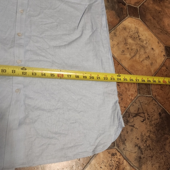 WELL WORN Light Blue Button-Up Front  Shirt Dress Size L. - Picture 7 of 9